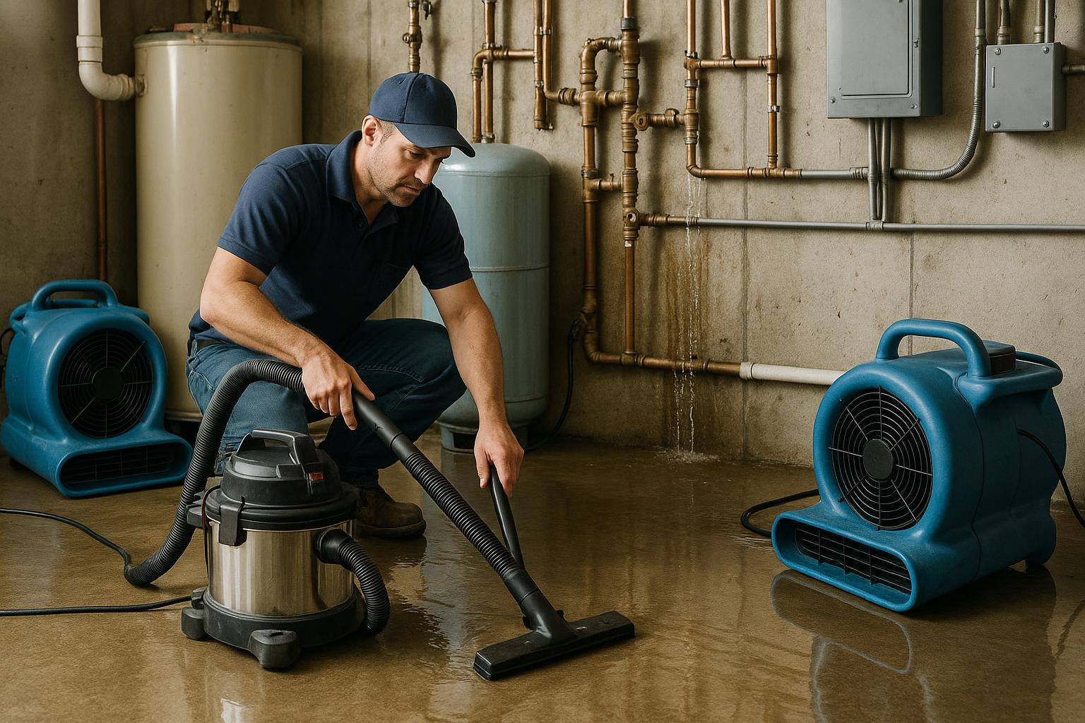 Emergency cleanup for plumbing leak